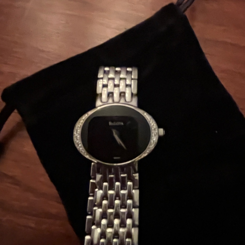 Bulova Black Dial Stainless steel Women’s Watch